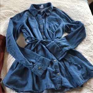 Denim Maternity Button Front